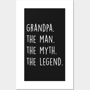 Grandpa Shirt for Grandpa The Man The Myth The Legend Posters and Art